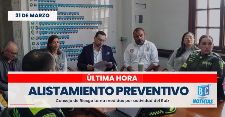 Caldas se encuentra en alistamiento preventivo frente al aumento de la actividad del Volcán Nevado del Ruiz