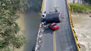 Dos personas fallecidas tras colapso del puente que comunica al Quindío con el Valle del Cauca