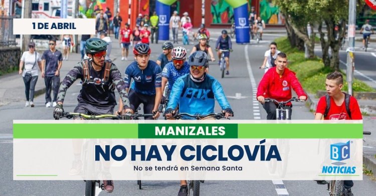 En Semana Santa no habrá ciclovía en Manizales