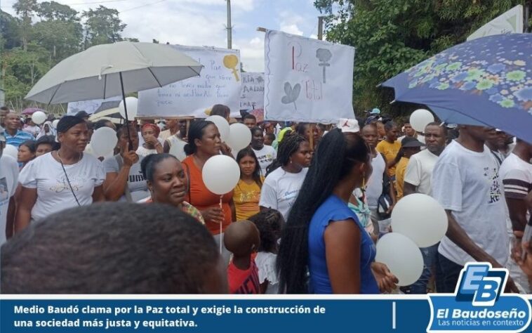 En el Municipio del Medio Baudó, se realizó multitudinaria movilización, en conmemoración del Día Nacional de la Memoria y Solidaridad con las Victimas.