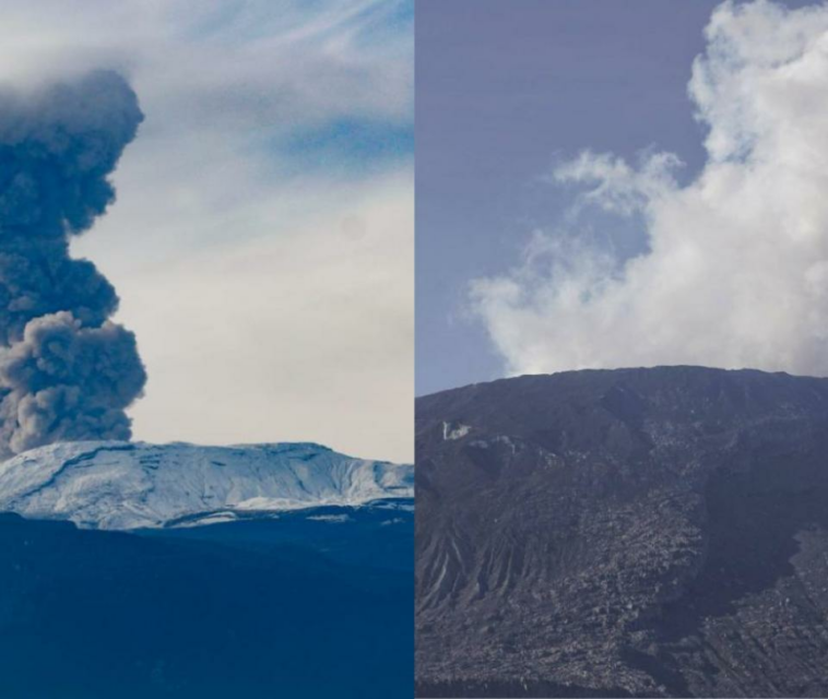 En video: así ha evolucionado la columna de humo en el volcán Nevado del Ruiz