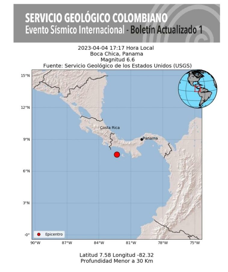 Fuerte temblor sacudió a Panamá este martes