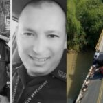 José Márquez y Nelson  Salgado, policías fallecidos en el colapso del puente