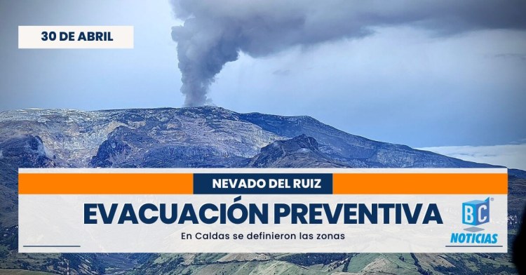 UNGRD insiste en la evacuación preventiva en los 15 km alrededor del cráter del volcán