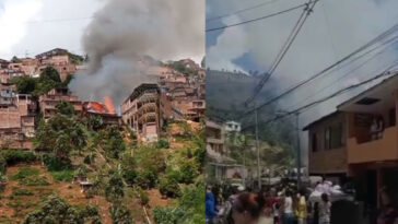 [VIDEO] Bomberos apagan una casa que se incendió en Santo Domingo