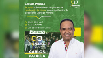 ¡Vamos a firmar por la esperanza»: Carlos Padilla