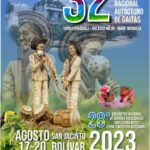 Afiche oficial del 32 Festival Nacional Autóctono de Gaitas de San Jacinto, Bolívar 