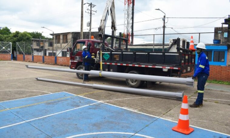 Alumbrado LED para la cancha del barrio San Mateo