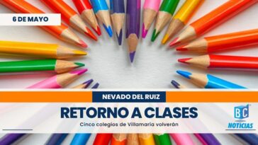 Cinco instituciones educativas ubicadas en el área de influencia del Ruiz volverán a clases presenciales