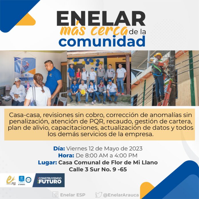 El programa institucional ‘Enelar Más Cerca de la Comunidad’ se traslada este viernes 12 de mayo al barrio Flor de Mi Llano