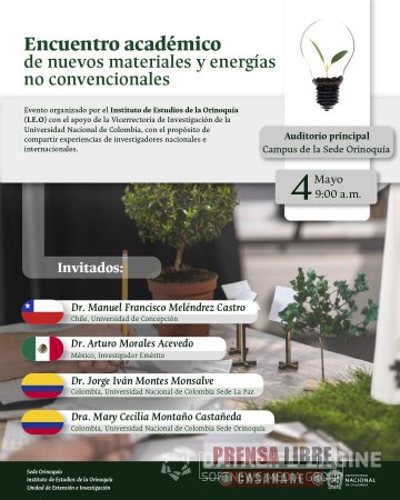 Encuentro académico “Nuevos materiales y energías no convencionales” en la UN Arauca