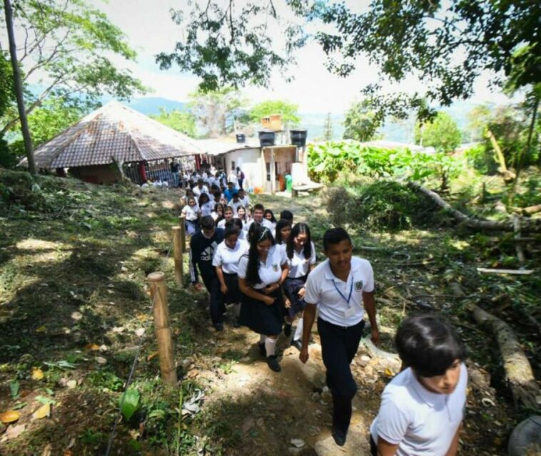 Estudiantes estrenaron llamativo sendero ecológico en Villarrica, Tolima