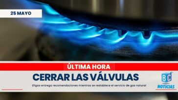 «Hay que mantener cerradas las válvulas mientras se restablece el servicio de gas natural» Efigas