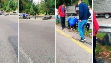 Motociclista sufre accidente en la vía Bogotá – La Vega.