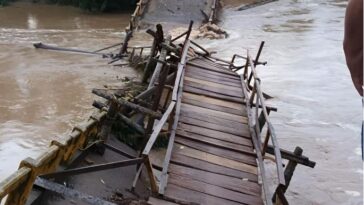 Nuevamente colapsó el puente Palmira en Tierralta