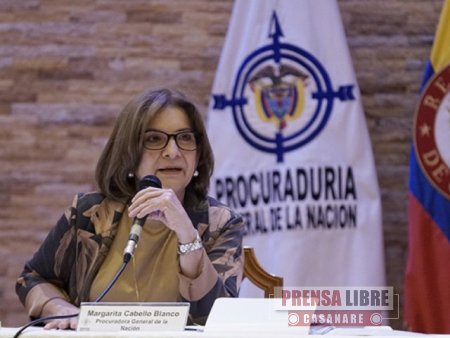 Procuradora Margarita Cabello visita Yopal, Participará en seminario sobre Derecho Disciplinario