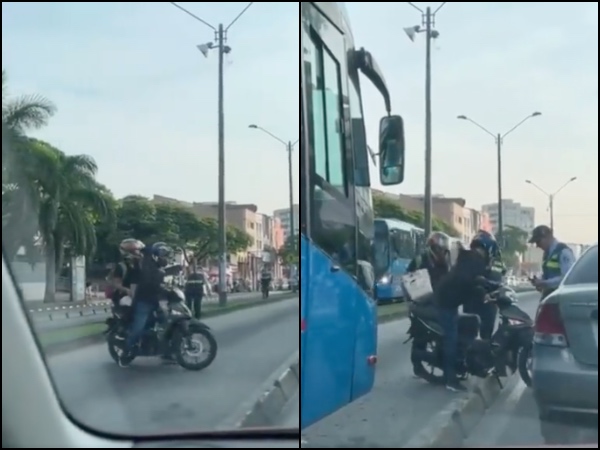 ¡Y ahí qué pasó!, las autocaravanas entraron en el carril MIO, Transit las atrapó y cuando querían salir, las atraparon