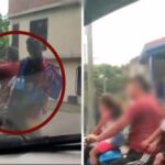 "¿Es sólo culpa de las autoridades?"  : dos adultos y cuatro niños en moto en Cali, sin casco