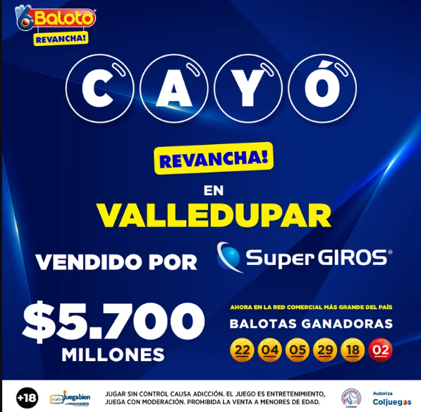 ¿Milagro de Semana Santa? Hay un nuevo rico en Valledupar: Cayó el Baloto Revancha por $5.700 millones