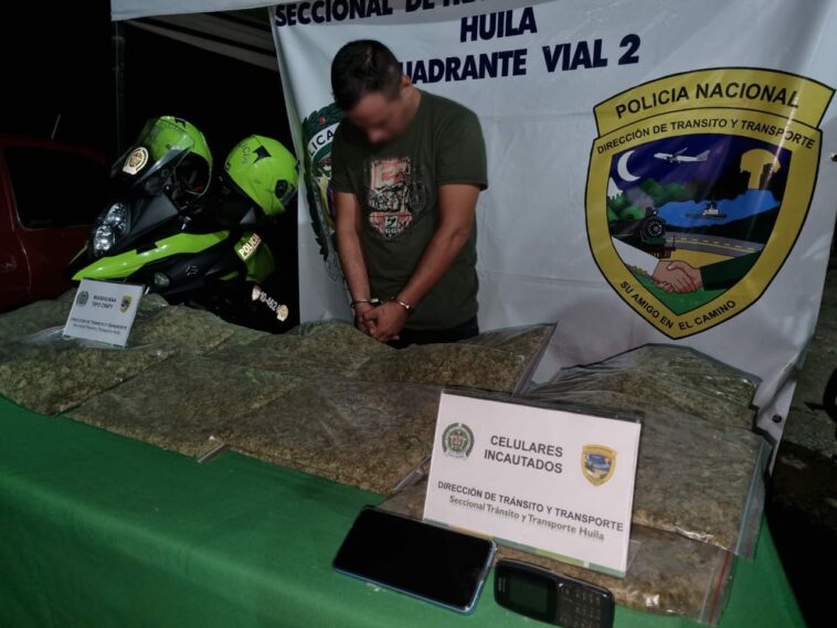 100 kilos de marihuana pretendían ser comercializados en neiva.