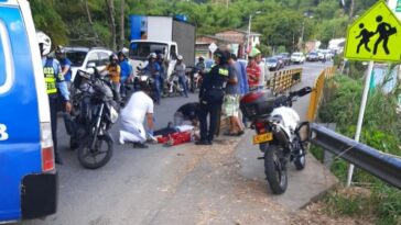 Accidente de tránsito en el sector de La María dejó dos ciclistas lesionados