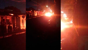 Bloqueo de calles y quema de llantas en Cantaclaro por falta de fluido eléctrico