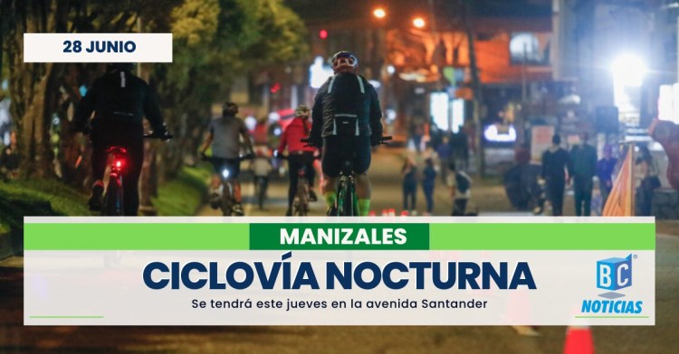 Este jueves se tendrá la ciclovía nocturna en la avenida Santander