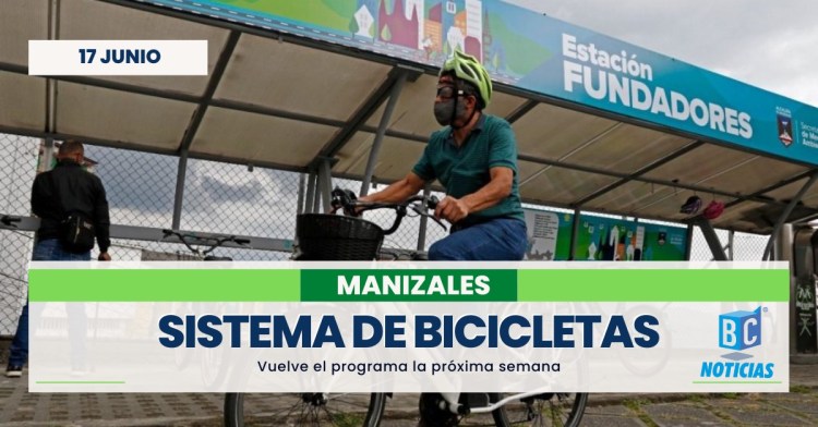 La próxima semana volverá a funcionar el programa «Manizales en Bici»