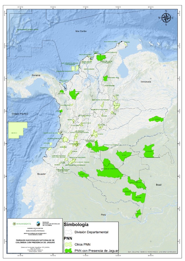 Presencia del jaguar en el territorio colombiano