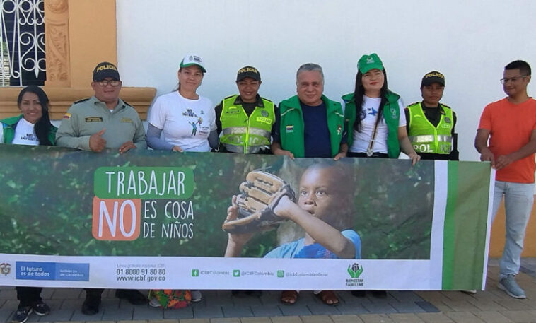 Policía e ICBF realizan campaña para prevenir el trabajo infantil en Córdoba