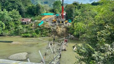 Puente El Alambrado fue retirado en su totalidad. Obras de reconstrucción avanzan en un 40%