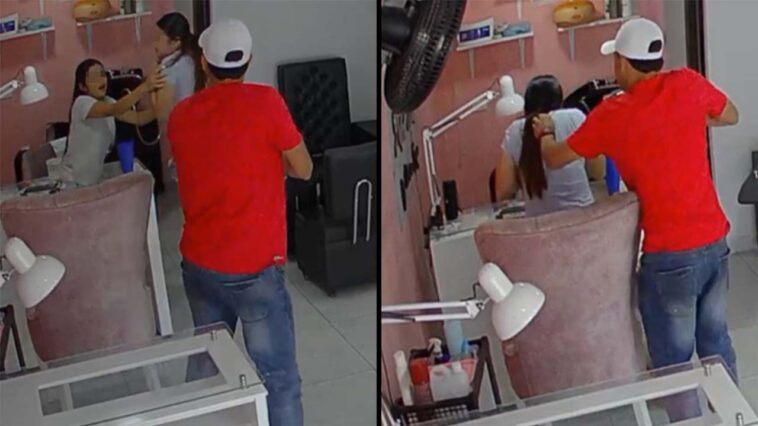VIDEO. Con pistola en mano, delincuente llegó a robar a dos mujeres en local de uñas, en Andalucía