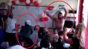 VIDEO: Investigan a profesor que bailó sin camisa frente a estudiantes en Andes