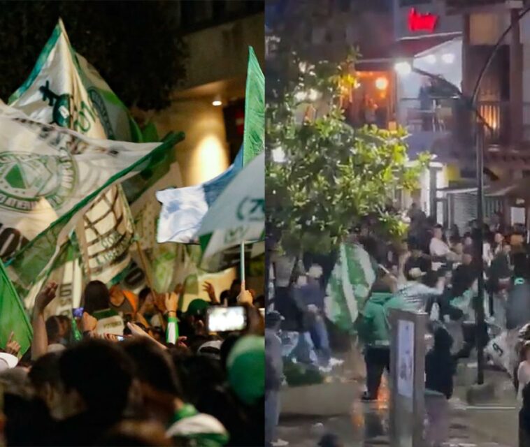 Video: tremenda batalla campal entre hinchas de Nacional en Guarne, Antioquia