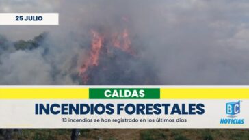 13 incendios forestales se han registrado en Caldas en los últimos 37 días