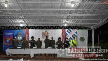 Asegurados cuatro integrantes de las disidencias de las FARC con injerencia en Arauca