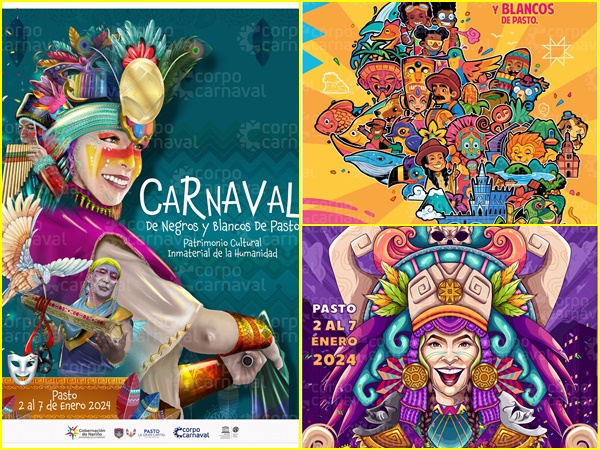 Listas las propuestas para imagen oficial del Carnaval de Negros y Blancos 2024