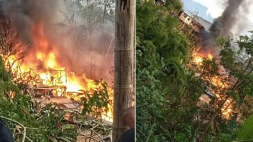 Cinco familias damnificadas y cinco viviendas consumidas tras incendio en Armenia