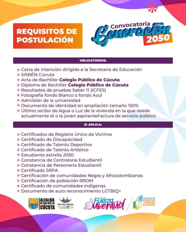 Convocatoria abierta para el programa de becas ‘Generación 2050’ en Cúcuta