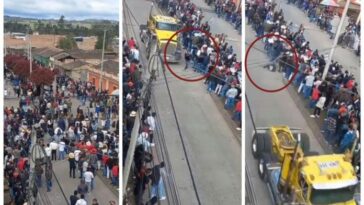 El camión iba compitiendo y alcanzó a tumbar al hombre en la vía, en Cumbal Nariño