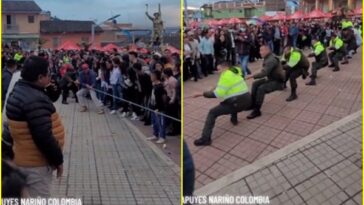 Emotiva integración en Nariño: Policías y campesinos se unieron para disfrutar de tradicional juego regional