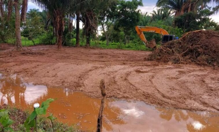 Minga comunal rehabilitó dique de 2 km en Elvecia