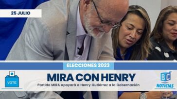 Partido MIRA apoyará la candidatura a la Gobernación de Henry Gutiérrez