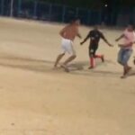 Partido de fútbol en cancha de Barranquilla terminó en tremenda pelea