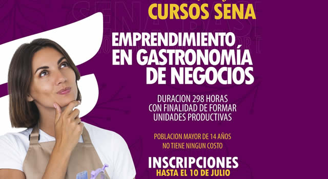 SENA ofrece curso de emprendimiento gastronómico en Facatativá, Cundinamarca