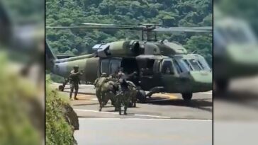 VIDEO: Tras combates en Hidroituango, el Ejército trasladó en helicóptero a siete menores rescatados