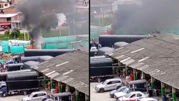 VIDEO. Voraz incendio en la plaza de mercado de Marinilla