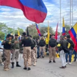 Veteranos marchan en Neiva para respaldar a la Fuerza Pública