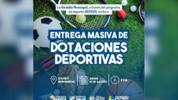 Alcaldía de Ciénaga y DEPAZO entregan dotaciones deportivas