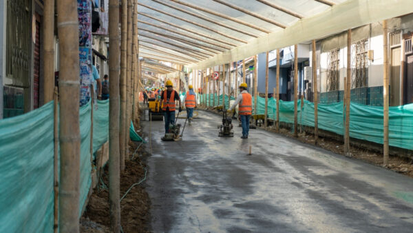 Así van las obras de acueducto y alcantarillado de la carrera 14 en Santa Rosa de Cabal